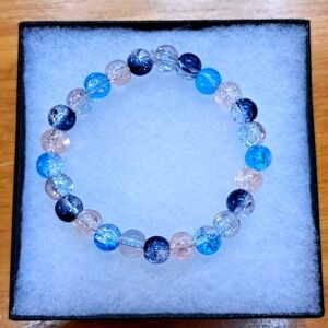 Arctic Cool Murano Crystal Bracelet